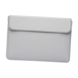 Maxbell Laptop Sleeve Case with Stand Protective Cover Carrying Case PU Leather Bag Light Gray