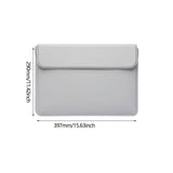 Maxbell Laptop Sleeve Case with Stand Protective Cover Carrying Case PU Leather Bag Light Gray