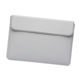 Maxbell Laptop Sleeve Case with Stand Protective Cover Carrying Case PU Leather Bag Light Gray