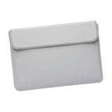 Maxbell Laptop Sleeve Case with Stand Protective Cover Carrying Case PU Leather Bag Light Gray