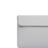 Maxbell Laptop Sleeve Case with Stand Protective Cover Carrying Case PU Leather Bag Light Gray