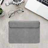 Maxbell Laptop Sleeve Case with Stand Protective Cover Carrying Case PU Leather Bag Dark Gray
