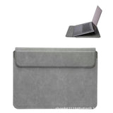 Maxbell Laptop Sleeve Case with Stand Protective Cover Carrying Case PU Leather Bag Dark Gray