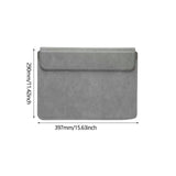 Maxbell Laptop Sleeve Case with Stand Protective Cover Carrying Case PU Leather Bag Dark Gray