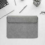 Maxbell Laptop Sleeve Case with Stand Protective Cover Carrying Case PU Leather Bag Dark Gray