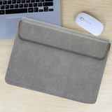 Maxbell Laptop Sleeve Case with Stand Protective Cover Carrying Case PU Leather Bag Dark Gray
