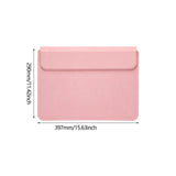 Maxbell Laptop Sleeve Case with Stand Protective Cover Carrying Case PU Leather Bag Pink
