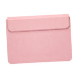 Maxbell Laptop Sleeve Case with Stand Protective Cover Carrying Case PU Leather Bag Pink