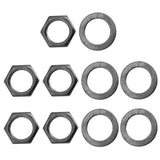 Maxbell 10 Pieces Electric Guitar Bass Jack Output Socket Nuts Washers