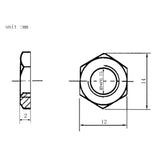 Maxbell 10 Pieces Electric Guitar Bass Jack Output Socket Nuts Washers