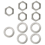 Maxbell 10 Pieces Electric Guitar Bass Jack Output Socket Nuts Washers