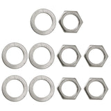 Maxbell 10 Pieces Electric Guitar Bass Jack Output Socket Nuts Washers