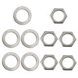 Maxbell 10 Pieces Electric Guitar Bass Jack Output Socket Nuts Washers