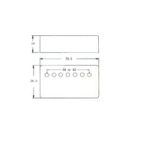 Maxbell 4 Pieces Brass Humbucker Pickup Cover for LP Electric Guitar Parts