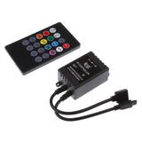 Durable 1 Set IR Music Controller LED Strip Remote Control Sound Sensor Controller