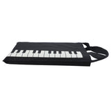 Maxbell 2xPure Cotton Piano Keys Musical Handbag Tote Bag Shopping Bag Gift Black