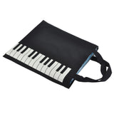 Maxbell 2xPure Cotton Piano Keys Musical Handbag Tote Bag Shopping Bag Gift Black