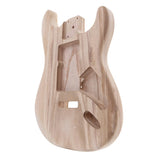 Maxbell Wood Unfinished Electric Guitar Body + Neck for Fender ST Guitar DIY Parts