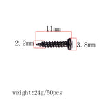Maxbell 200 Pieces Guitar Tuning Peg Tuner Mounting Screws