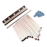 Maxbell 17 Note Kalimba Thumb Piano Steel Keys+2pcs Wooden Bridge for DIY Kalimbas