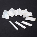 Maxbell White Mother of Pearl Shell Guitar Block Blank Fretboard Inlay Material Set