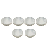 6 Pieces Plastic Guitar Tuning Pegs Keys Buttons Caps Knobs Acoustic Guitar Replacement Parts White