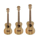 Maxbell 1 Piece Ukulele Guitar Acoustic Ukelele Zebrawood 4 Strings Guitar 21inch - Aladdin Shoppers