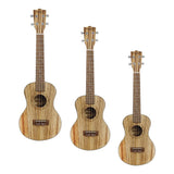 Maxbell 1 Piece Ukulele Guitar Acoustic Ukelele Zebrawood 4 Strings Guitar 21inch - Aladdin Shoppers