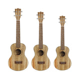 Maxbell 1 Piece Ukulele Guitar Acoustic Ukelele Zebrawood 4 Strings Guitar 21inch - Aladdin Shoppers