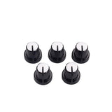 Maxbell 5 Pieces Guitar Amplifier Speed Knobs AMP Black&White Volume Tone Control