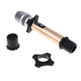 Maxbell 2 Pcs Mic Slip Holder Roller Microphone and Button Rod Sleeve Set Black