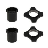 Maxbell 2 Pcs Mic Slip Holder Roller Microphone and Button Rod Sleeve Set Black