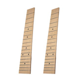 Maxbell 2 Pcs Solid Wood Maple 17 Frets Ukulele Fingerboard Fretboard for 21"Ukulele