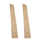 Maxbell 2 Pcs Solid Wood Maple 17 Frets Ukulele Fingerboard Fretboard for 21"Ukulele
