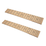 Maxbell 2 Pcs Solid Wood Maple 17 Frets Ukulele Fingerboard Fretboard for 21"Ukulele