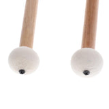 Maxbell 1 Pair Maple Wood Double Head Cymbal Gong Mallet Hammer Drum Set Sticks - Aladdin Shoppers