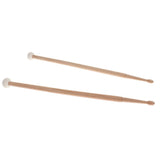 Maxbell 1 Pair Maple Wood Double Head Cymbal Gong Mallet Hammer Drum Set Sticks - Aladdin Shoppers