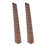 Maxbell 2 Pieces 18 Frets Ukulele Fingerboard For 26" Ukulele Accessories Uke Parts