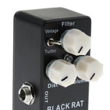 Maxbell Black Rat Distortion Guitar Effect Pedal True Bypass for Electric Guitar Parts - Aladdin Shoppers