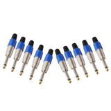 Maxbell 10pcs 6.35mm Mono Plug Microphone Cable Adapter for Guitar Mixer - Aladdin Shoppers