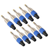 Maxbell 10 Pieces Alloy 6.35mm XLR Stereo Audio Adapters for Microphone/Amplifier Accessory - Aladdin Shoppers