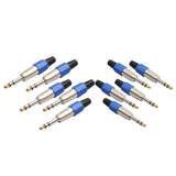 Maxbell 10 Pieces Alloy 6.35mm XLR Stereo Audio Adapters for Microphone/Amplifier Accessory - Aladdin Shoppers
