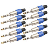 Maxbell 10 Pieces Alloy 6.35mm XLR Stereo Audio Adapters for Microphone/Amplifier Accessory - Aladdin Shoppers