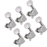 Maxbell 6x Sealed Acoustic Electric Guitar Tuning Pegs Machine Heads Button Silver - Aladdin Shoppers