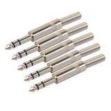 Maxbell 5pcs 6.35mm 1/4'' Male to Female Stereo Jack Microphone Audio Cable Connector Silver - Aladdin Shoppers