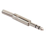 Maxbell 10 Pieces 6.35mm TRS Stereo Audio Adapters Microphone XLR Cable Connectors Silver - Aladdin Shoppers