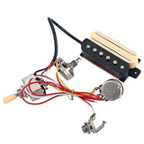 Maxbell 1 Set Copper Dual Rail Single Coil Pickup Humbucker for Electric/Cigar Box Guitar Parts DIY - Aladdin Shoppers