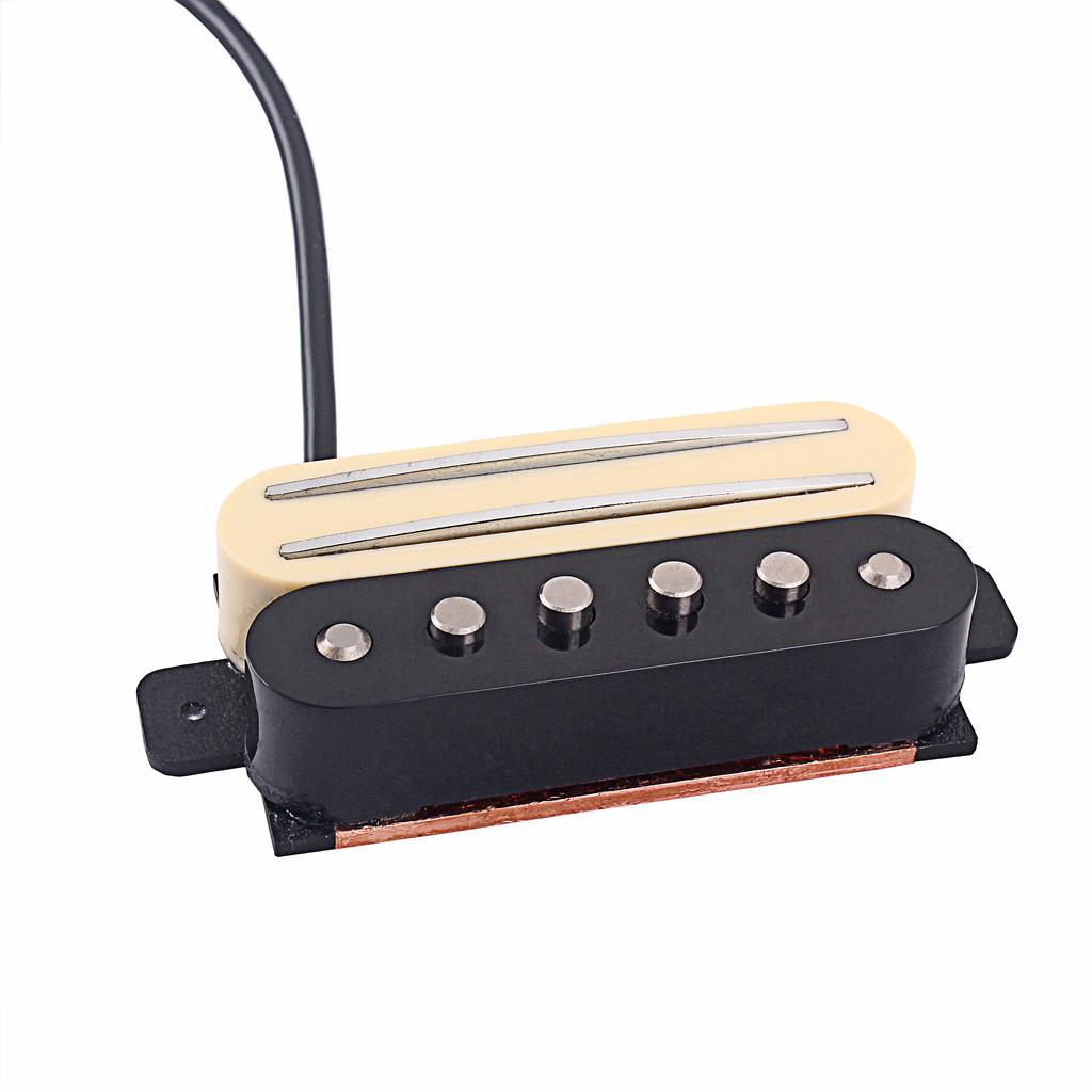 Maxbell Maxbell 1 Set Copper Dual Rail Single Coil Pickup Humbucker for Electric/Cigar Box Guitar Parts DIY
