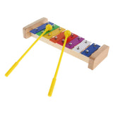 Maxbell Colorful 8 Tones Hand Knock Xylophone with 2 Wooden Mallets Preschool Educational Toys - Aladdin Shoppers