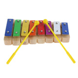 Maxbell Maxbell 1 Set Wooden Kids Toys 8 Notes Xylophone Sound Brick Block with 2Pcs Mallets Sticks